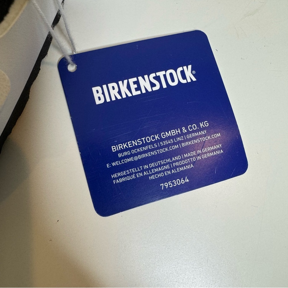 NEW Birkenstock Arizona Split Two-Strap Black & White Sandals size 5 - Picture 9 of 9